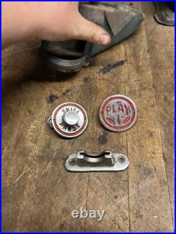 VTG Old Fair Play Mills Coin Slot Machine Catcher Skill Press Play Buttons Parts