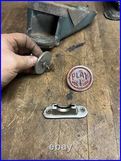 VTG Old Fair Play Mills Coin Slot Machine Catcher Skill Press Play Buttons Parts