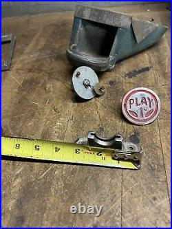 VTG Old Fair Play Mills Coin Slot Machine Catcher Skill Press Play Buttons Parts