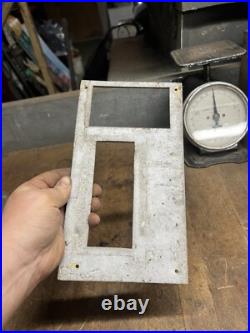 VTG Old Fair Play Mills Coin Slot Machine Metal Face Plate Frame Emblem Parts