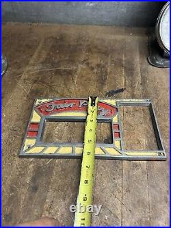 VTG Old Fair Play Mills Coin Slot Machine Metal Face Plate Frame Emblem Parts