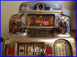 Vintage 10cent Slot Machine 1940's O. D. Jennings Standard Chief