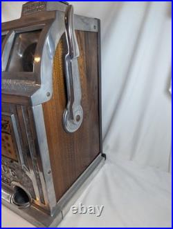 Vintage 1927 Pace Bell Fruit Gum Slot Machine 5¢ Nickel Art Deco Design
