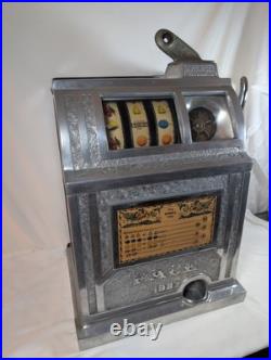 Vintage 1927 Pace Bell Fruit Gum Slot Machine 5¢ Nickel Art Deco Design