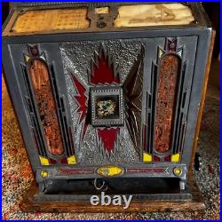 Vintage 1928 Mills 5¢ 1776 Liberty Bell Owl Goose-Neck Front Vendor Slot Machine