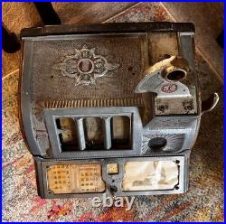Vintage 1928 Mills 5¢ 1776 Liberty Bell Owl Goose-Neck Front Vendor Slot Machine