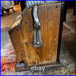 Vintage 1928 Mills 5¢ 1776 Liberty Bell Owl Goose-Neck Front Vendor Slot Machine