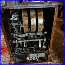 Vintage 1928 Mills 5¢ 1776 Liberty Bell Owl Goose-Neck Front Vendor Slot Machine