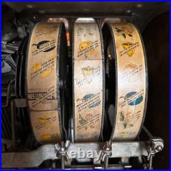 Vintage 1928 Mills 5¢ 1776 Liberty Bell Owl Goose-Neck Front Vendor Slot Machine