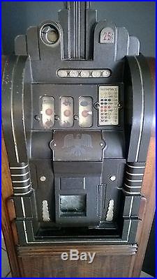 Vintage 1930's Mills Extraordinary Slot machine 25 cent casino arcade skyscraper