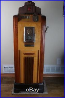 Vintage 1930's antique Jennings Chief Console slot machine Jennings Chief Club