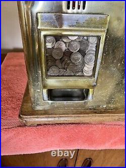 Vintage 1930s Groetchen Columbia 5 Cent Slot Machine Works Great