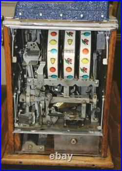 Vintage 1937 Mills Bursting Cherry 5¢ Slot Machine Works Perfectly All Keys