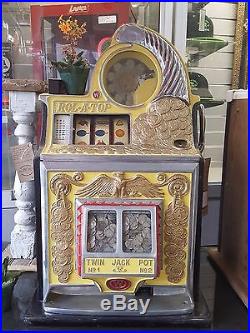 Vintage 1938 Watling Rolatop 5 Cent Slot Machine