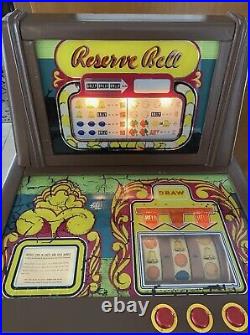 Vintage 1940's Bally Reserve Slot Machine Console Rare Game- Restoration Project