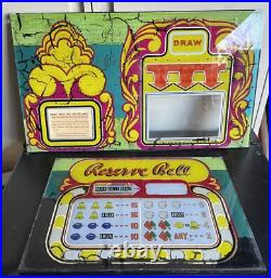 Vintage 1940's Bally Reserve Slot Machine Game 2- Glass Panels Only Art Read