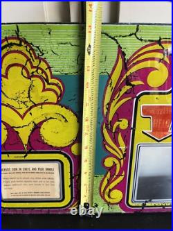 Vintage 1940's Bally Reserve Slot Machine Game 2- Glass Panels Only Art Read