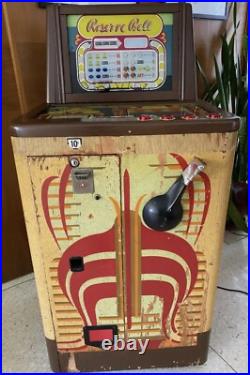Vintage 1940's Bally Reserve Slot Machine Game 2- Glass Panels Only Art Read