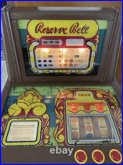 Vintage 1940's Bally Reserve Slot Machine Game 2- Glass Panels Only Art Read