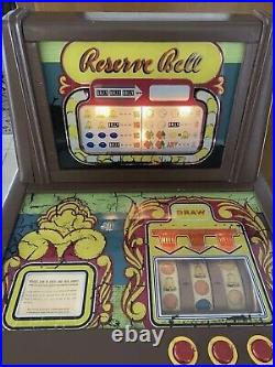 Vintage 1940's Bally Reserve Slot Machine Game Light Assembly & Button Assembly