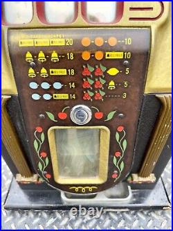 Vintage 1940's Mills Golden Falls Antique 10 Cent Dime Gold Slot Machine