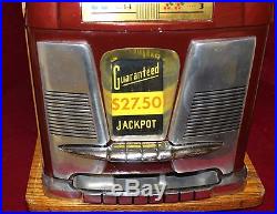 Vintage 1940s Mills High Top 25¢ Clover Bell Slot Machine