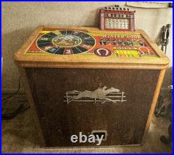 Vintage 1947 H. C. Evans Winter Book Casino 5 cent Slot Machine Horse Racing Game Vintage 1947 H. C. Evans Winter Book Casino 5 cent Slot Machine Horse Racing Game