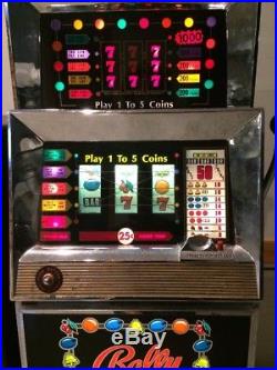 Vintage 1960's BALLY 25 Cent 873 Series Quarter Slot Machine Model 9821