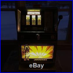 Vintage 1970s Jennings Chief 5-Cent Slot Machine Atlantic City, New Jersey