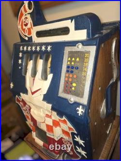 Vintage 25¢ Mills High. Top Slot Machine Castle Front WORKING CONDITION