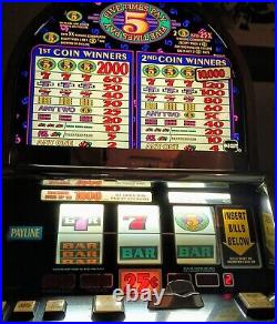 Vintage 5x Pay IGT 25¢ SLOT Works Great! CALIF Pickup or Arrange & Pay Shipping