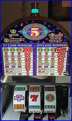 Vintage 5x Pay IGT 25¢ SLOT Works Great! CALIF Pickup or Arrange & Pay Shipping