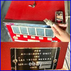 Vintage 70's Bar Top Electronic Draw Poker Game Machine. 25 Cent Coin Operated