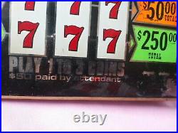 Vintage 777 $50 Pay Out Slot Machine Glass