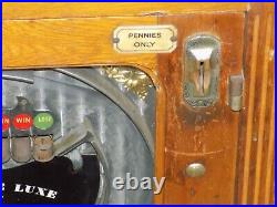 Vintage Allwin De Luxe Penny Slot Machine with No Key