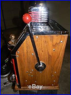 Vintage Antique 1940's 1950's Jennings Indian Head 50cent Slot Machine