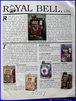 Vintage Antique 25 Cent War Eagle Coin Op Mechanical Casino Slot Machine Jackpot