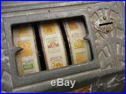 Vintage Antique Art Deco 1930s Cent-A-Pack Cigarette Slot Machine by Buckley MFG