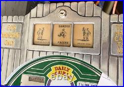 Vintage Antique Bakers Pacers Horse Racing Wood Cabinet Slot Machine