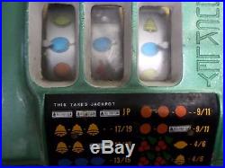 Vintage Antique Buckley 1940's $. 25 Slot Machine Bars Bells Gum Mills 1910 Reels