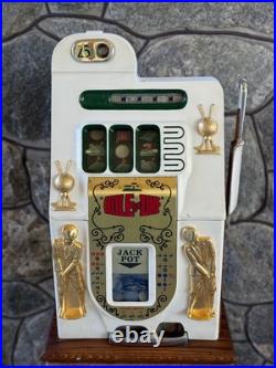 Vintage Antique Mills Golf Theme 25 cent Mechanical Slot Machine Jackpot VIDEO