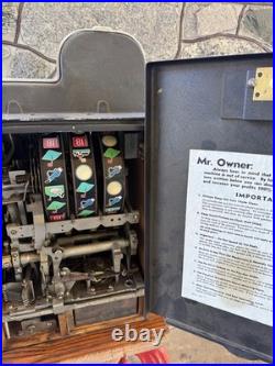 Vintage Antique Mills Golf Theme 25 cent Mechanical Slot Machine Jackpot VIDEO