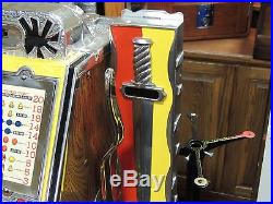 Vintage Antique Mills War Eagle Slot Machine with Mint Vendor Very Nice Working