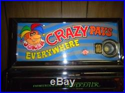 Vintage Aristocrat Mayfair Crazy Joker 10-Cent Slot Machine $500