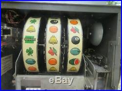 Vintage BALLY 742A 5 Cent Nickel Slot Machine Powers On Selling AS IS Read