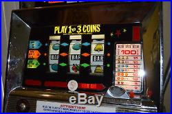 Vintage Bally 1968 MDL 831H Las Vegas Nickel Slot Machine Restored Fully Working