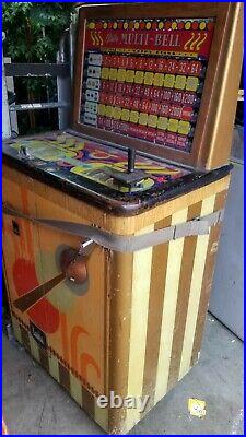 Vintage Bally 5 Cent Coin Op High Hand Poker Console Slot Machine