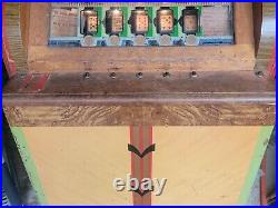 Vintage Bally 5 Cent Coin Op High Hand Poker Console Slot Machine