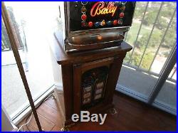 Vintage Bally Money Honey 25c Slot Machine With Stand Beautiful Restored Condition