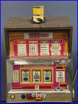 Vintage Bally Slot Machine 1,000 Coins 25 Cent Project NON WORKING